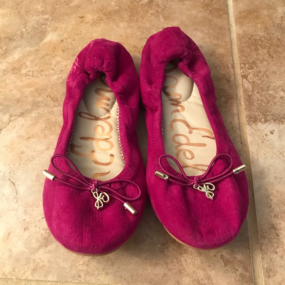 Girls Sam Edelman velvet ballet shoes. Size 13